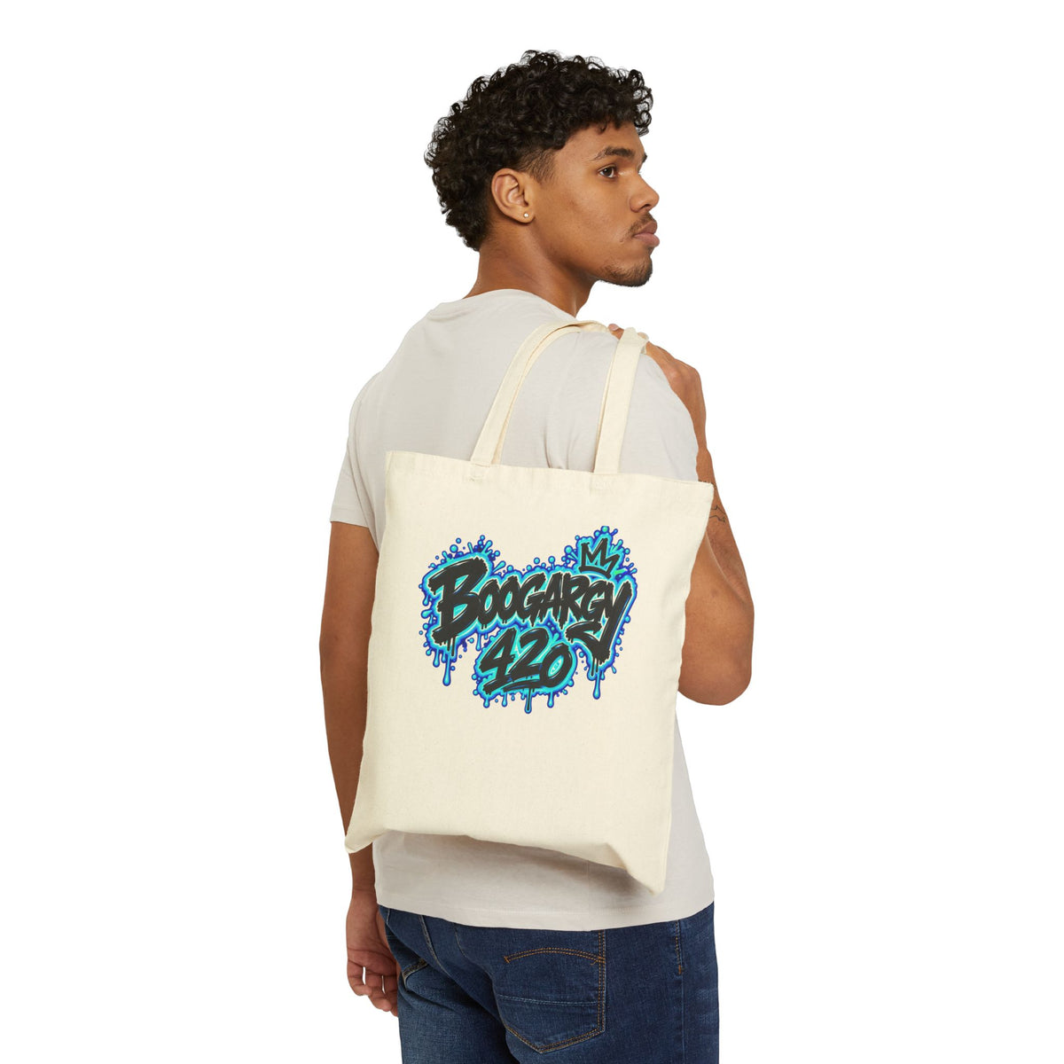 Boogaren 420 Graffiti Cotton Tote Bag