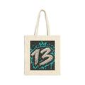 Graffiti '13' Crown Canvas Tote Bag — Urban Streetwear Reusable Tote